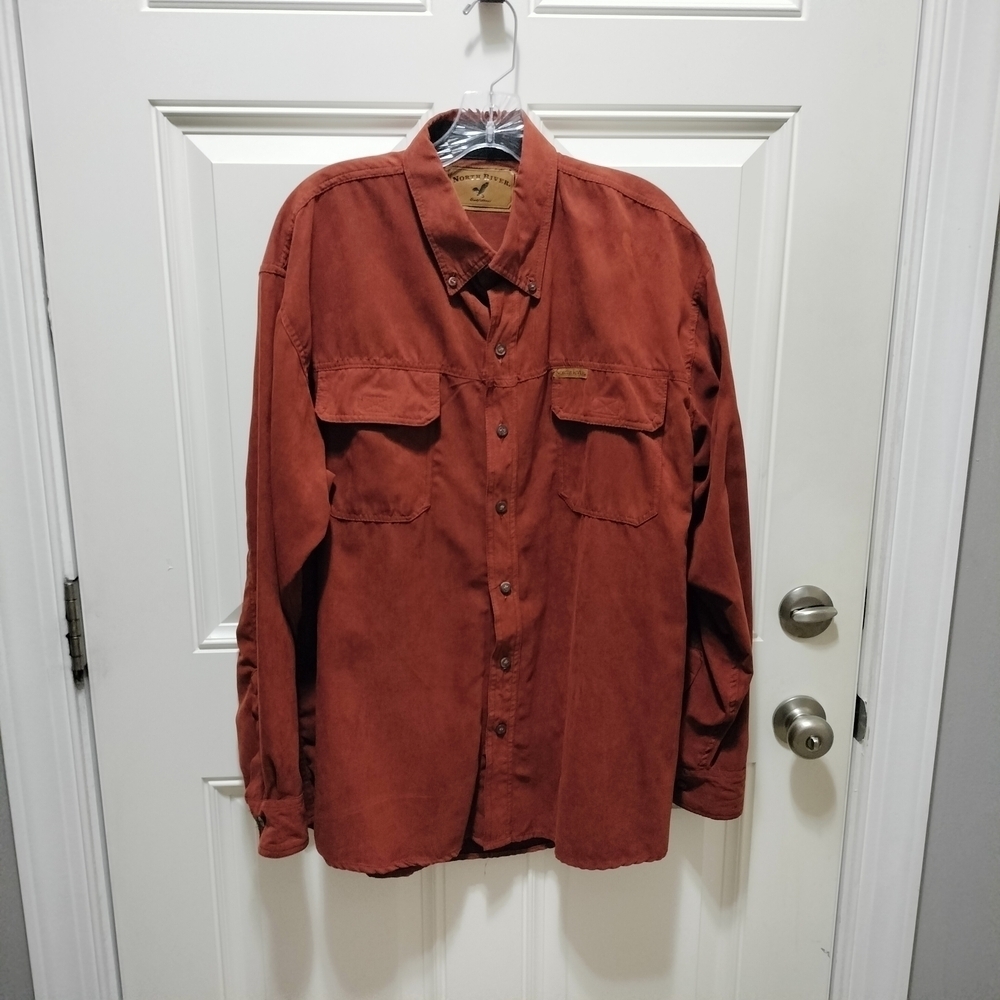 North River Outfitters Men's Rust Button-Down Shirt size Large